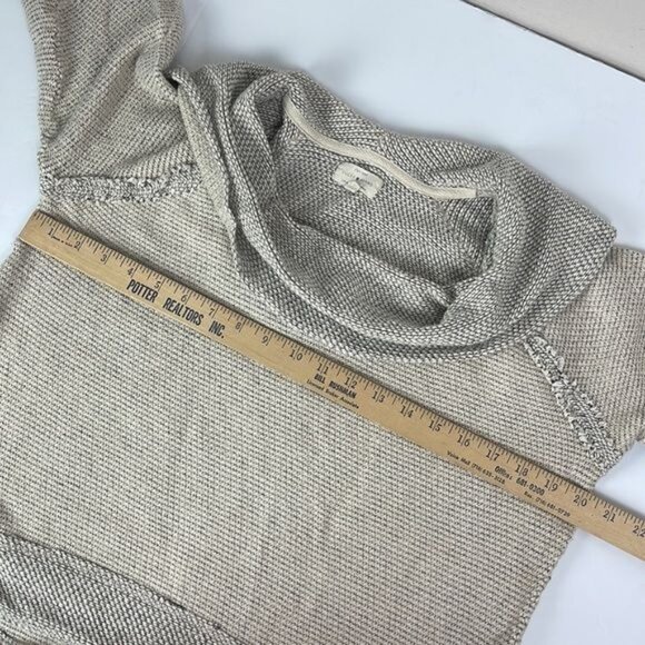 Lucky Brand Beige Tan Cowl Neck Sweater Women's Medium soft variegated - Picture 8 of 13